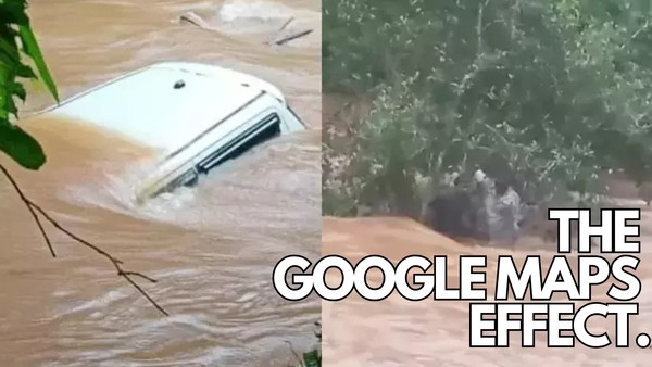 司机被谷歌地图误导冲进洪水中 还好有一颗救命的树